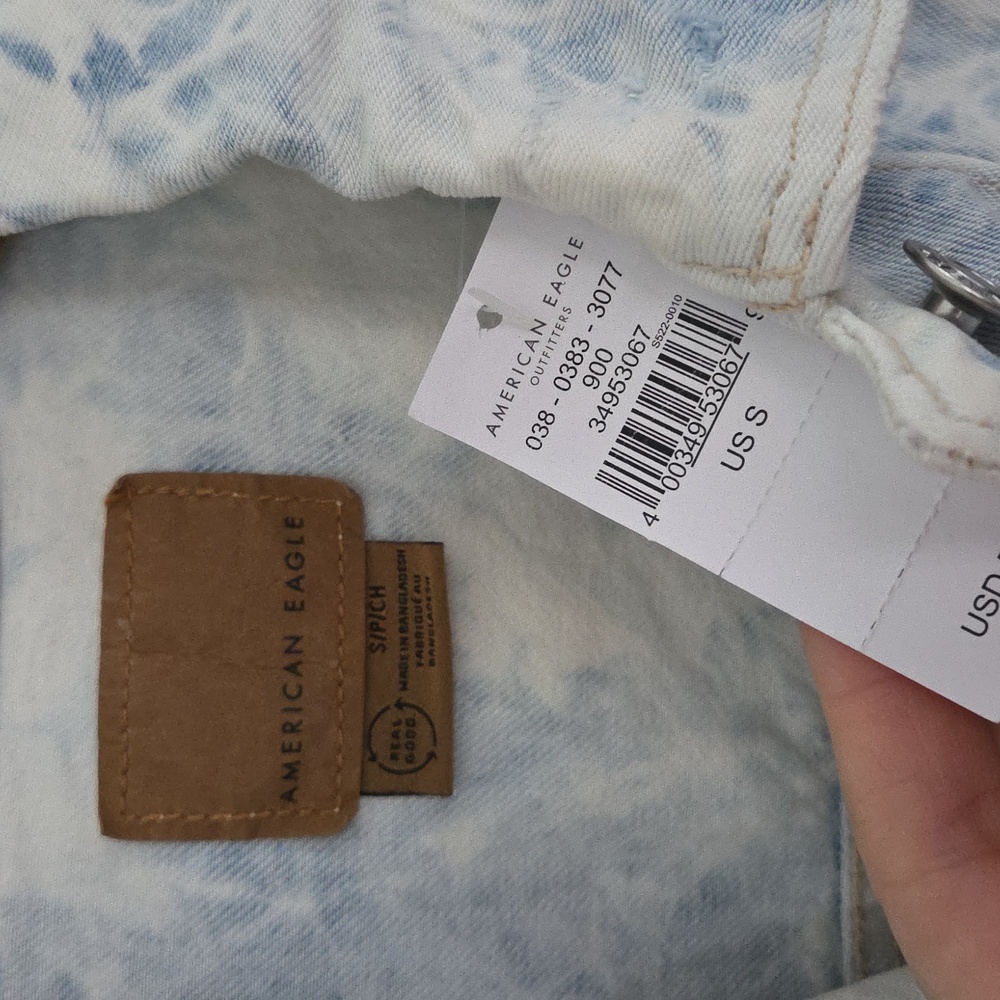 AE Shrunken Tie-Dye Denim Jacket - Picture 8 of 11